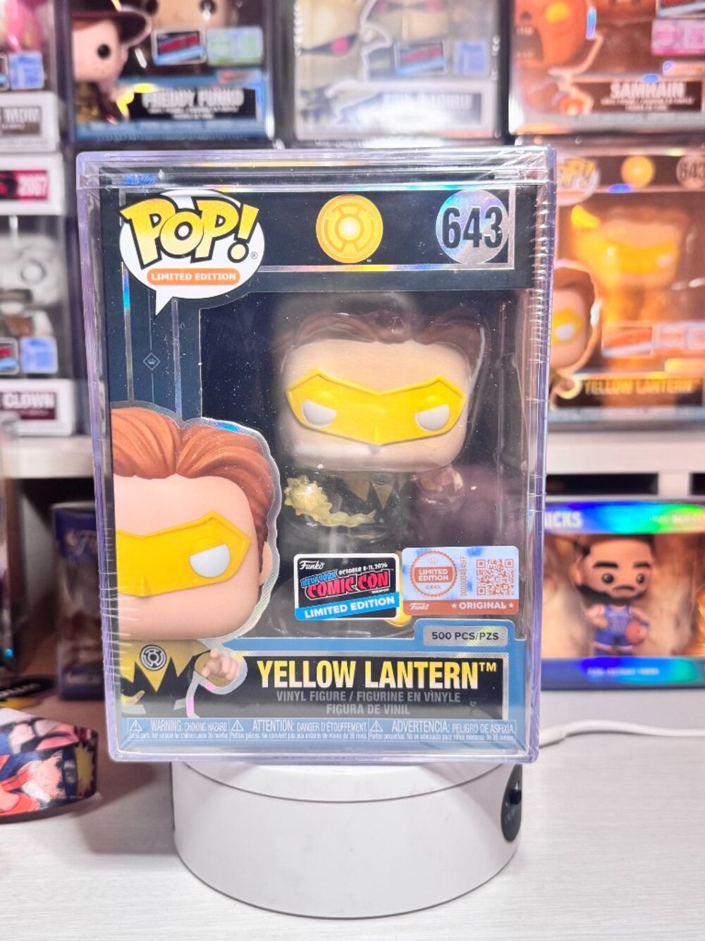 Funko Pop! DC Yellow Lantern NYCC CON STICKER 2026 Exclusive LE 500